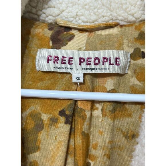 NWOT Free People Tessa Teddy Plush Sherpa Long Trench Coat Jacket Women's XS - Picture 6 of 10